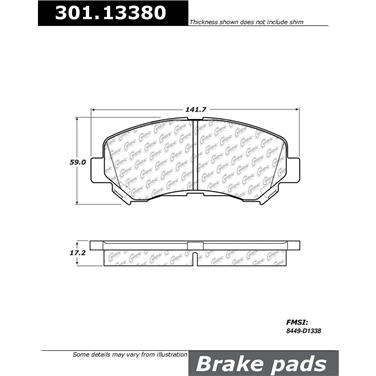 Disc Brake Pad Set CE 301.13380