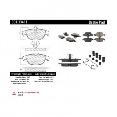 Disc Brake Pad Set CE 301.13411