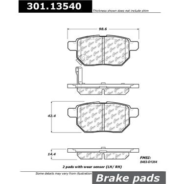 Disc Brake Pad Set CE 301.13540