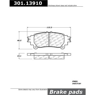 Disc Brake Pad Set CE 301.13910