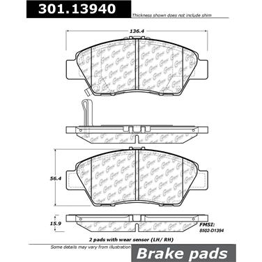 Disc Brake Pad Set CE 301.13940