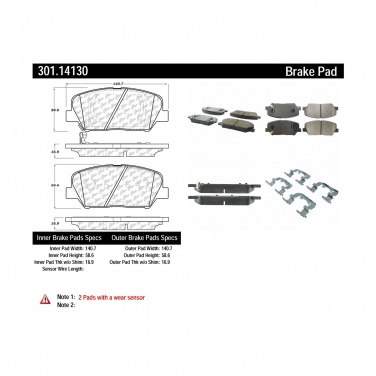 Disc Brake Pad Set CE 301.14130