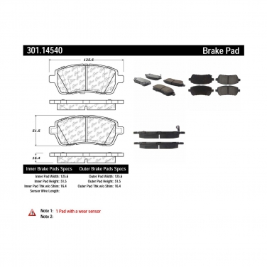 Disc Brake Pad Set CE 301.14540