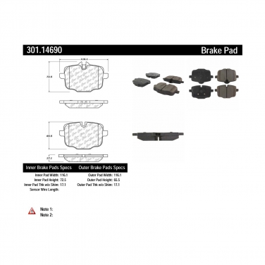 Disc Brake Pad Set CE 301.14690