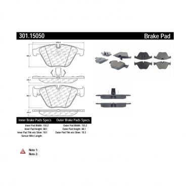 Disc Brake Pad Set CE 301.15050