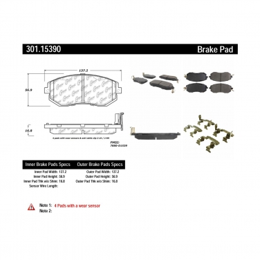 Disc Brake Pad Set CE 301.15390