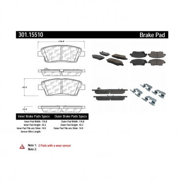 Disc Brake Pad Set CE 301.15510