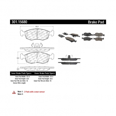 Disc Brake Pad Set CE 301.15680