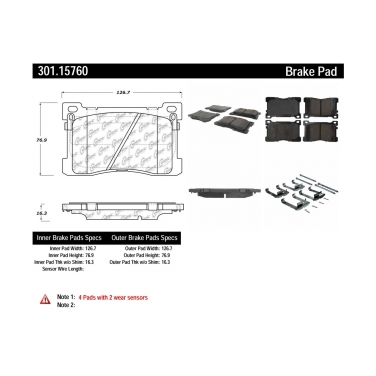 Disc Brake Pad Set CE 301.15760