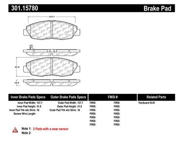 Disc Brake Pad Set CE 301.15780