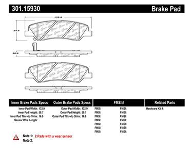 Disc Brake Pad Set CE 301.15930