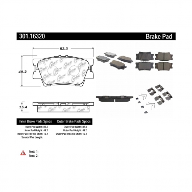 Disc Brake Pad Set CE 301.16320