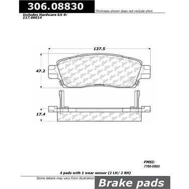 Disc Brake Pad Set CE 306.08830