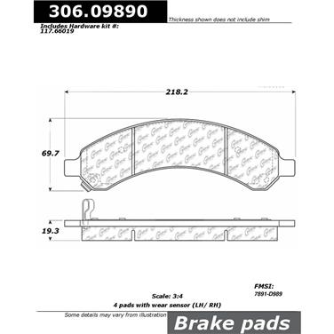 Disc Brake Pad Set CE 306.09890