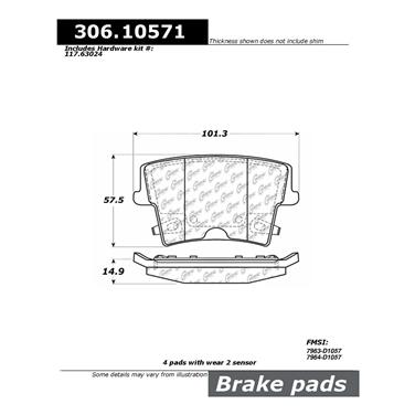 Disc Brake Pad Set CE 306.10571