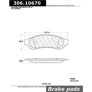 Disc Brake Pad Set CE 306.10670