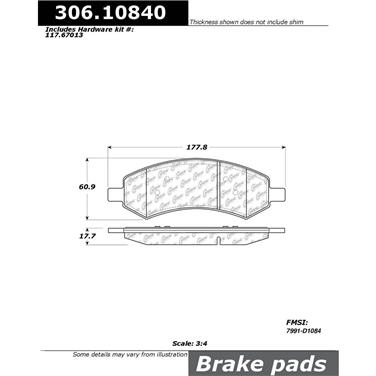 Disc Brake Pad Set CE 306.10840