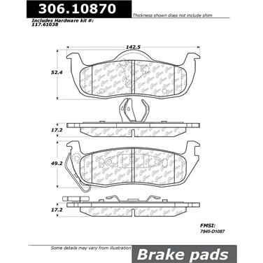 Disc Brake Pad Set CE 306.10870