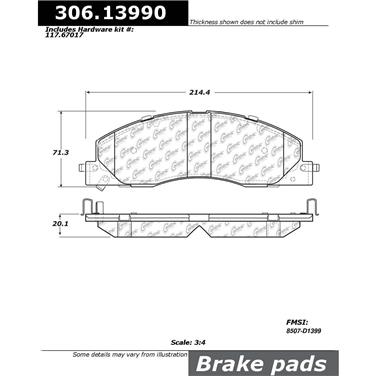 Disc Brake Pad Set CE 306.13990