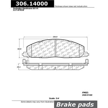 Disc Brake Pad Set CE 306.14000