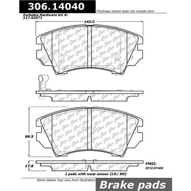 Disc Brake Pad Set CE 306.14040