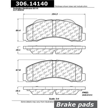 Disc Brake Pad Set CE 306.14140