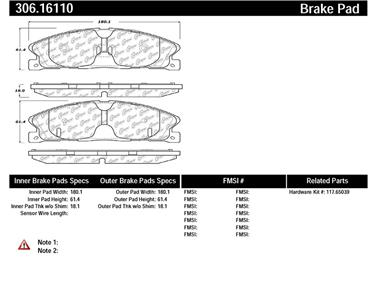 Disc Brake Pad Set CE 306.16110