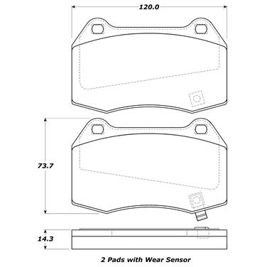 Disc Brake Pad Set CE 308.09600