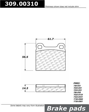 Disc Brake Pad Set CE 309.00310