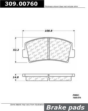 Disc Brake Pad Set CE 309.00760