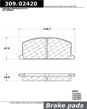 Disc Brake Pad Set CE 309.02420