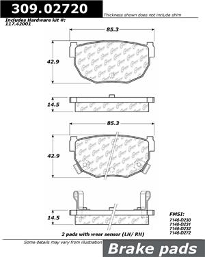 Disc Brake Pad Set CE 309.02720