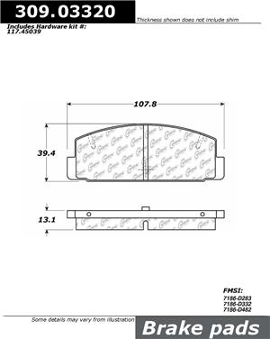 Disc Brake Pad Set CE 309.03320