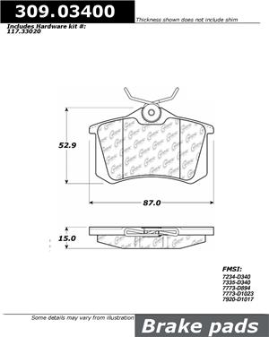 Disc Brake Pad Set CE 309.03400