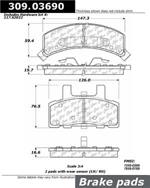 Disc Brake Pad Set CE 309.03690