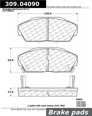 Disc Brake Pad Set CE 309.04090