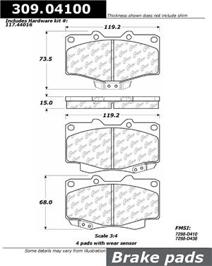 Disc Brake Pad Set CE 309.04100