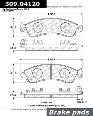 Disc Brake Pad Set CE 309.04120