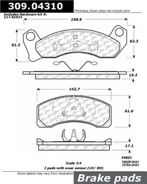 Disc Brake Pad Set CE 309.04310