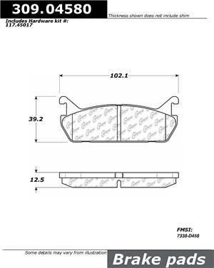 Disc Brake Pad Set CE 309.04580