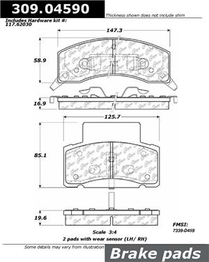 Disc Brake Pad Set CE 309.04590