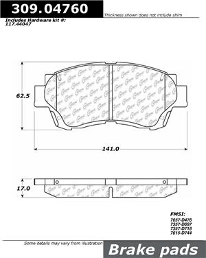 Disc Brake Pad Set CE 309.04760