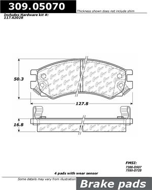 Disc Brake Pad Set CE 309.05070