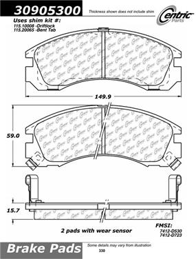 Disc Brake Pad Set CE 309.05300