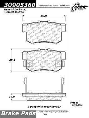 Disc Brake Pad Set CE 309.05360