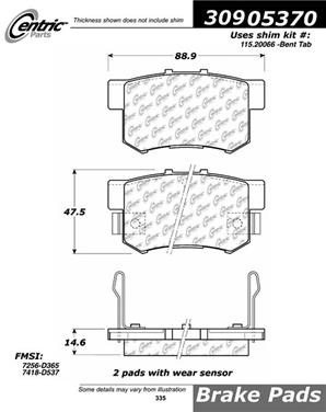 Disc Brake Pad Set CE 309.05370