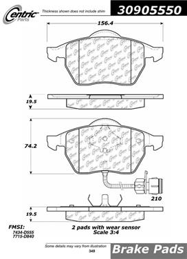 Disc Brake Pad Set CE 309.05550