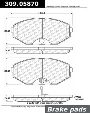 Disc Brake Pad Set CE 309.05870