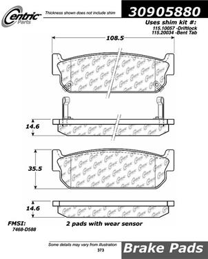 Disc Brake Pad Set CE 309.05880