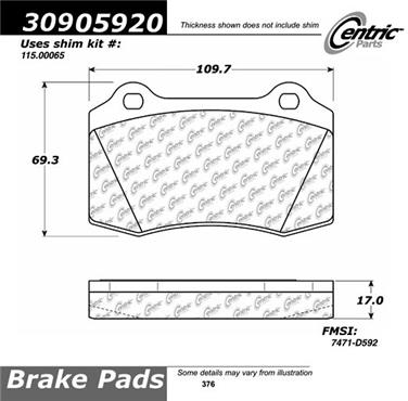 Disc Brake Pad Set CE 309.05920